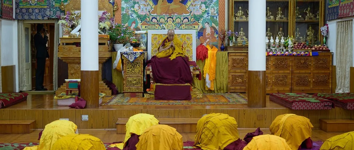 Dalai Lama Leads Novice Ordination in Dharamsala